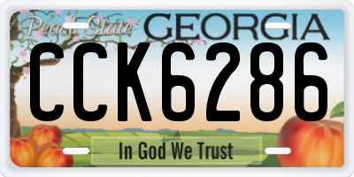 GA license plate CCK6286