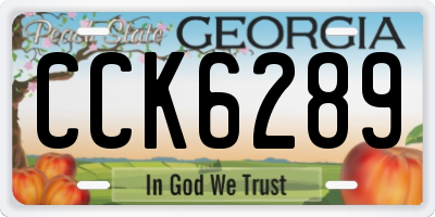 GA license plate CCK6289