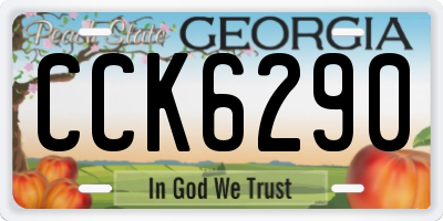 GA license plate CCK6290