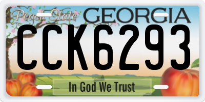 GA license plate CCK6293