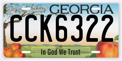 GA license plate CCK6322