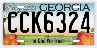 GA license plate CCK6324