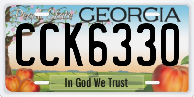 GA license plate CCK6330