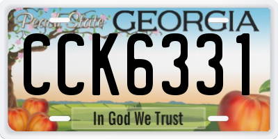 GA license plate CCK6331