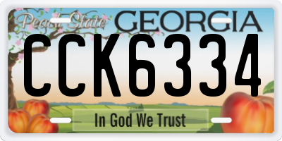 GA license plate CCK6334