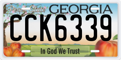 GA license plate CCK6339