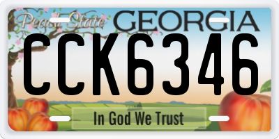 GA license plate CCK6346