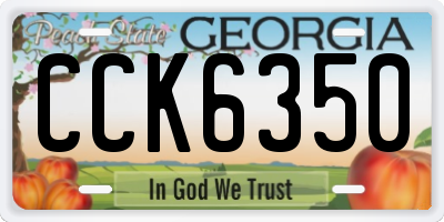 GA license plate CCK6350