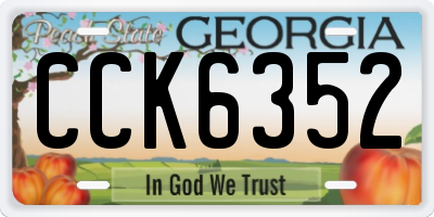 GA license plate CCK6352
