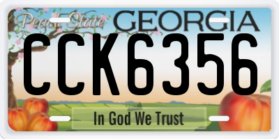 GA license plate CCK6356
