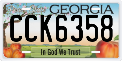 GA license plate CCK6358