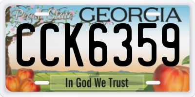 GA license plate CCK6359