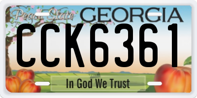 GA license plate CCK6361