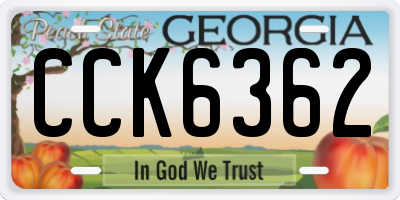 GA license plate CCK6362
