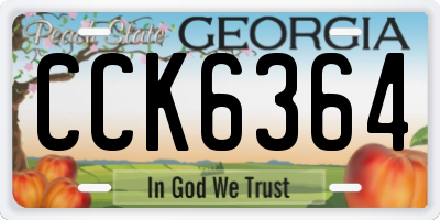 GA license plate CCK6364