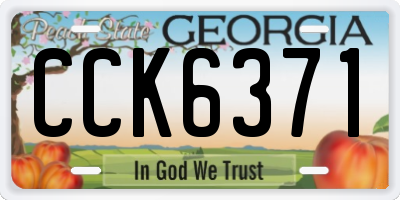 GA license plate CCK6371