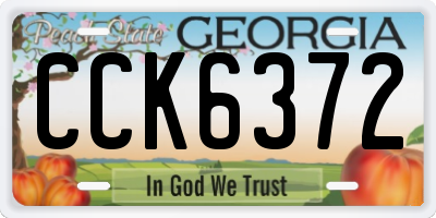 GA license plate CCK6372