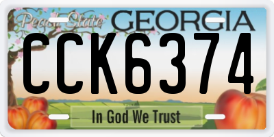 GA license plate CCK6374