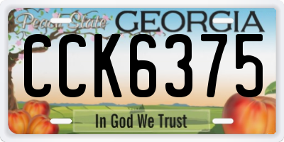 GA license plate CCK6375