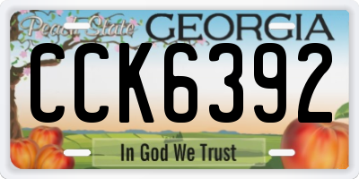 GA license plate CCK6392