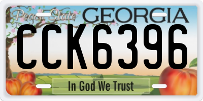 GA license plate CCK6396