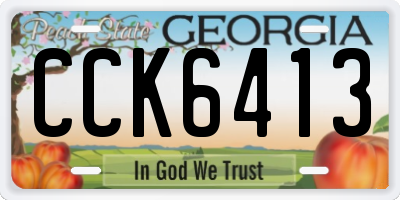 GA license plate CCK6413