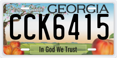 GA license plate CCK6415