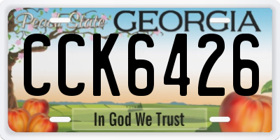 GA license plate CCK6426