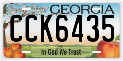 GA license plate CCK6435