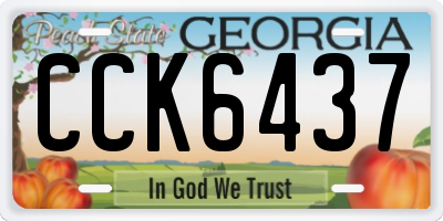 GA license plate CCK6437