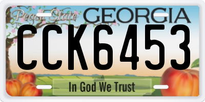 GA license plate CCK6453