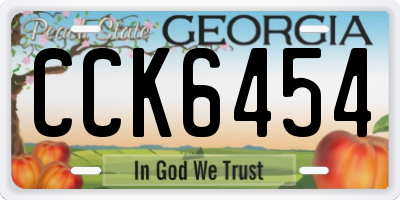 GA license plate CCK6454