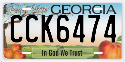 GA license plate CCK6474