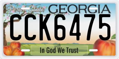 GA license plate CCK6475