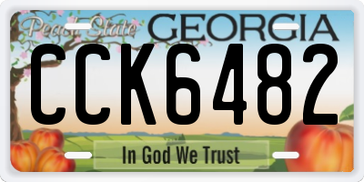GA license plate CCK6482