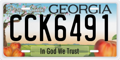 GA license plate CCK6491