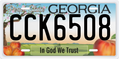 GA license plate CCK6508
