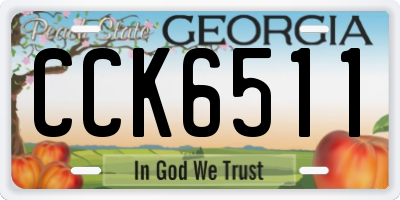 GA license plate CCK6511
