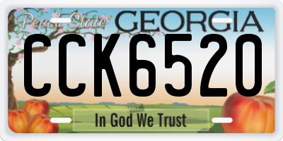GA license plate CCK6520