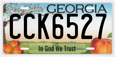 GA license plate CCK6527