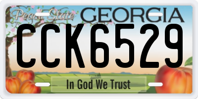GA license plate CCK6529