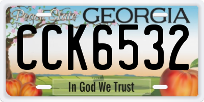 GA license plate CCK6532