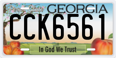 GA license plate CCK6561