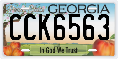 GA license plate CCK6563