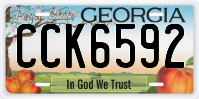 GA license plate CCK6592