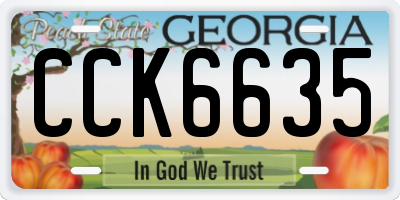 GA license plate CCK6635