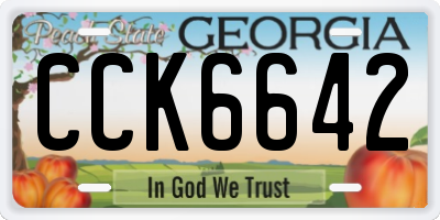 GA license plate CCK6642
