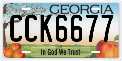 GA license plate CCK6677