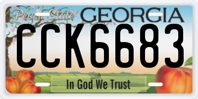 GA license plate CCK6683