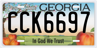 GA license plate CCK6697